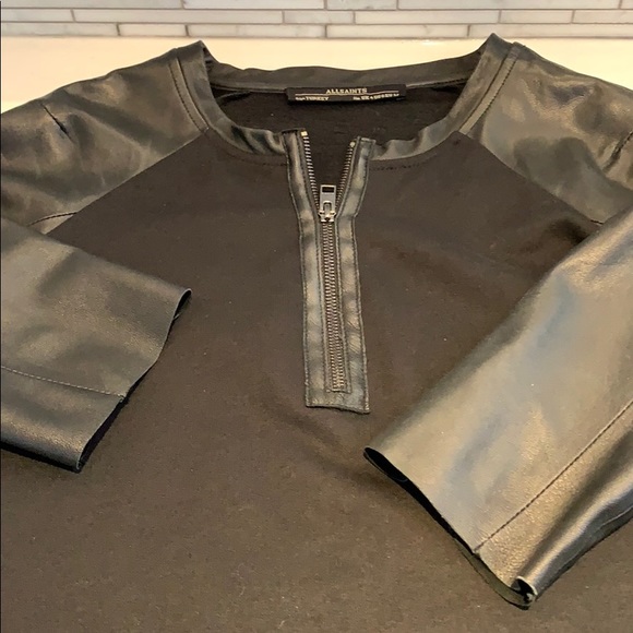 All Saints leather sweater - Picture 3 of 5